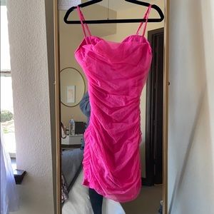 Superdown Roxanne Mesh Mini Dress in Pink Sz M